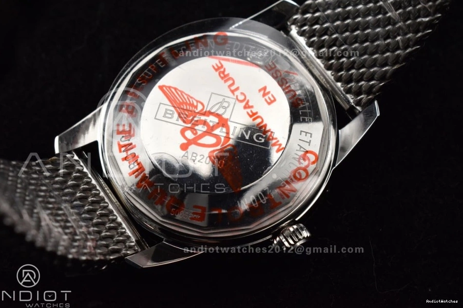 Blue and Bezel RG Dial SuperOcean BLSF A Heritage Ceramic WaterResistant 1172 SS II Bezel Mesh Bracelet 42mm Blue on 1118